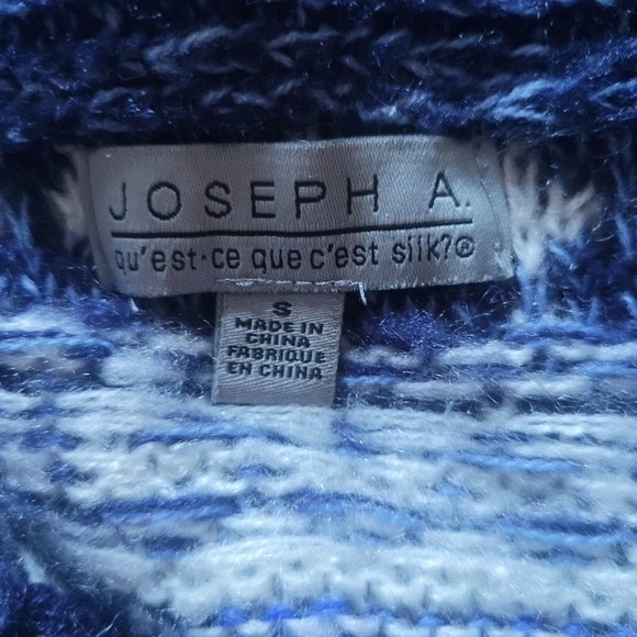 Joseph A Blue and White Button Front Knit Mid Length Cardigan S - Picture 7 of 7